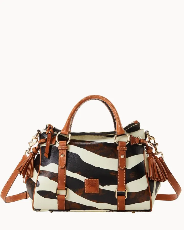 Satchels Women Dooney and Bourke Zebra Leather Satchel Zebra