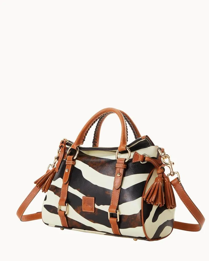 Satchels Women Dooney and Bourke Zebra Leather Satchel Zebra