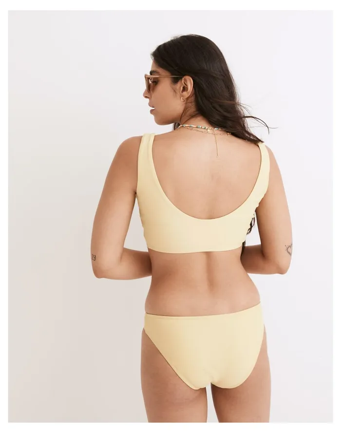 Second Wave Classic Bikini Bottom Crisp Pear Women Madewell Swim Second Wave Classic Bikini Bottom Crisp Pear Women Madewell Swim