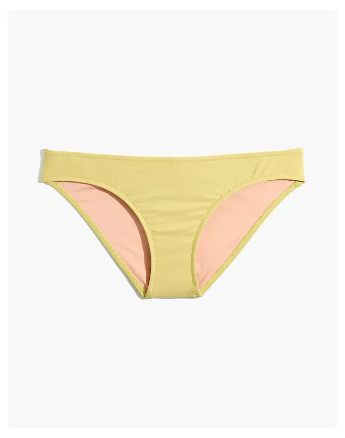 Second Wave Classic Bikini Bottom Crisp Pear Women Madewell Swim Second Wave Classic Bikini Bottom Crisp Pear Women Madewell Swim