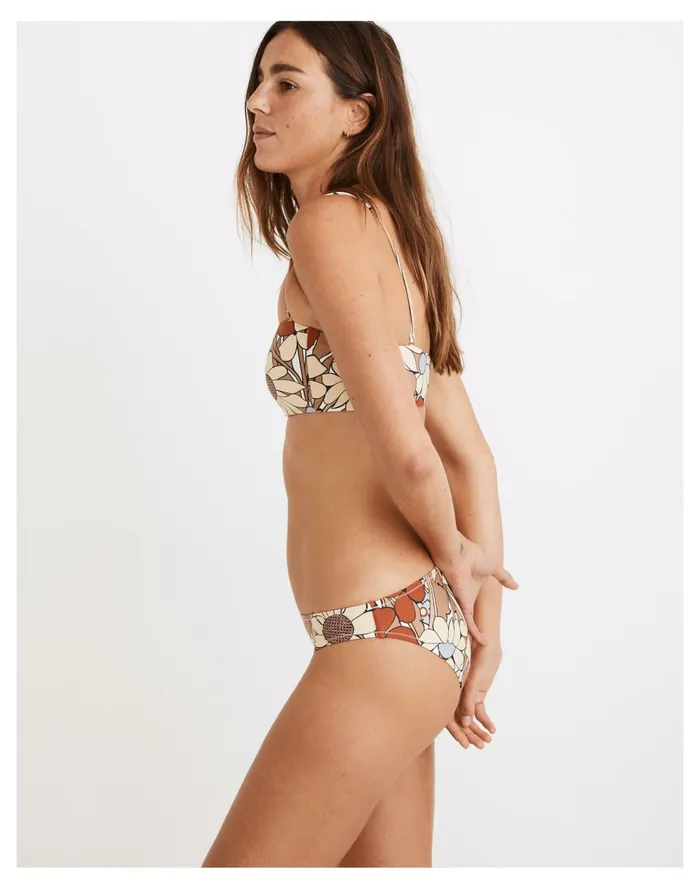 Second Wave Classic Bikini Bottom In Daydream Floral Faded Earth Women Madewell Swim Second Wave Classic Bikini Bottom In Daydream Floral Faded Earth Women Madewell Swim