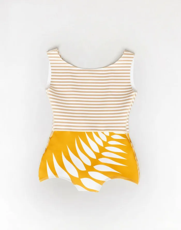 Seea Lido One Piece Swimsuit In Print Mix Gold Women Madewell Swim