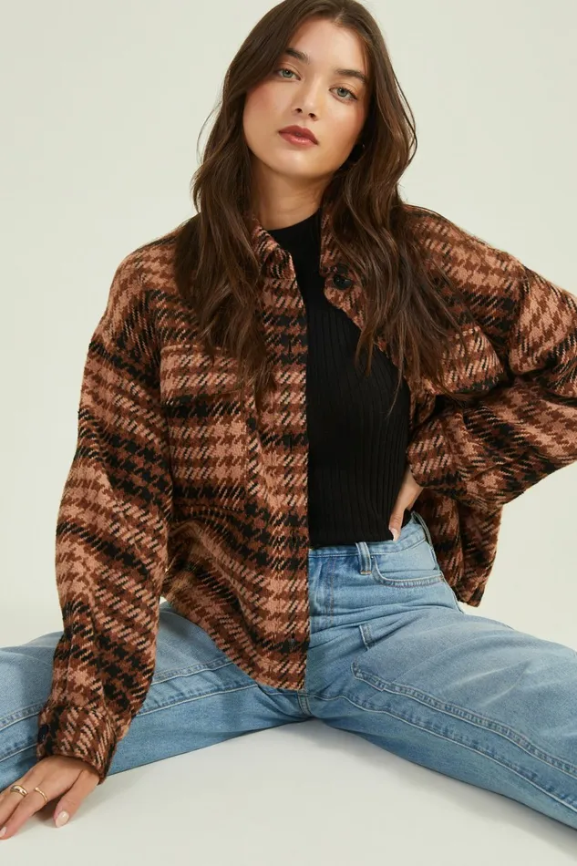 Shackets Madi Cropped Plaid Shacket 8211 Altar8217d State Women