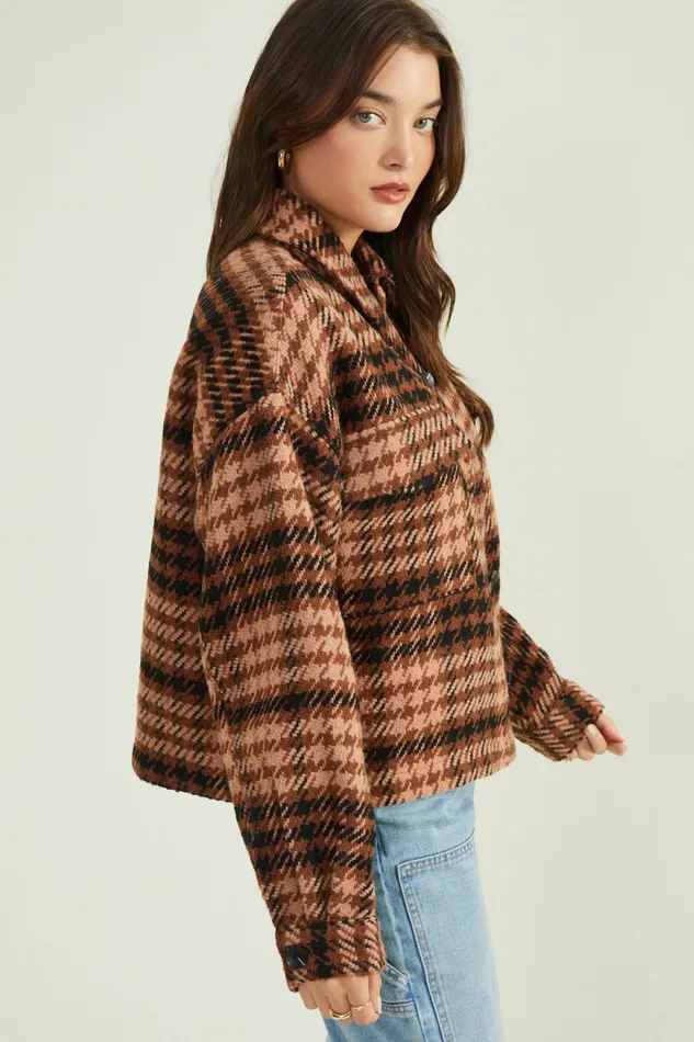 Shackets Madi Cropped Plaid Shacket 8211 Altar8217d State Women
