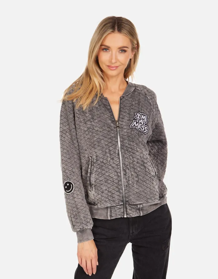 Sherine X Crystal Tiger Peace Black Mineral Women039s Lauren Moshi Jackets