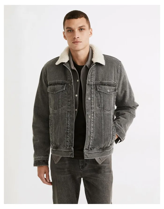 Sherpa Classic Jean Jacket In Moore Wash Moore Wash Men Madewell Jackets