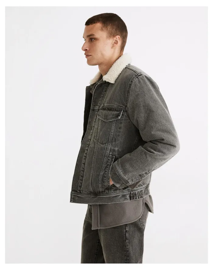Sherpa Classic Jean Jacket In Moore Wash Moore Wash Men Madewell Jackets Sherpa Classic Jean Jacket In Moore Wash Moore Wash Men Madewell Jackets