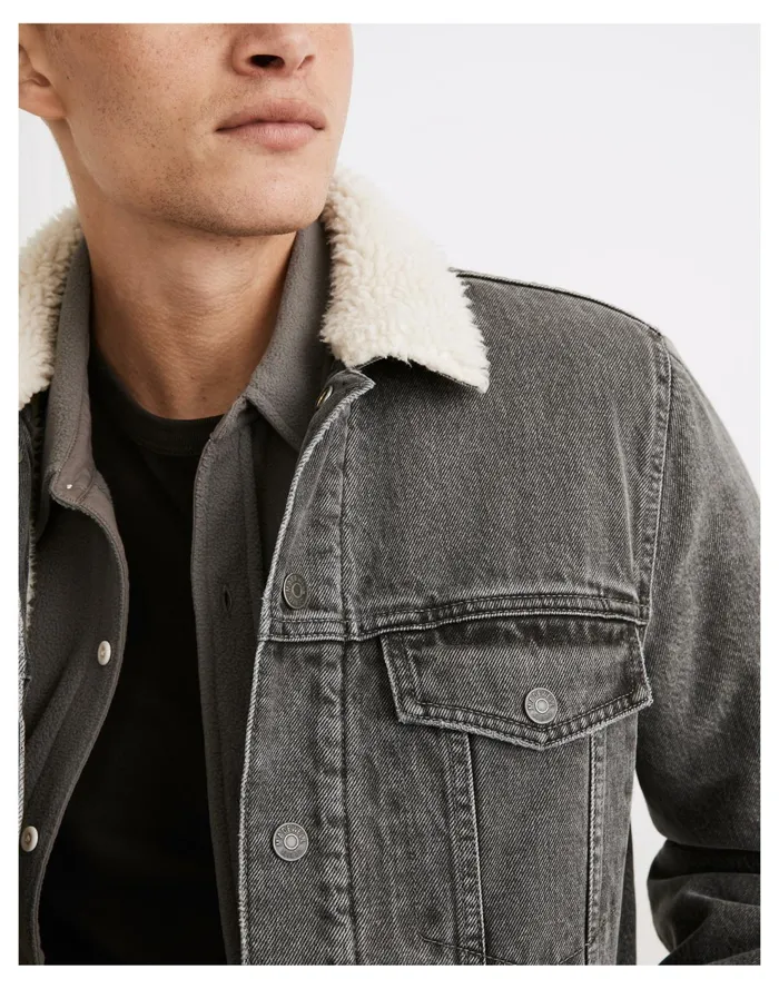 Sherpa Classic Jean Jacket In Moore Wash Moore Wash Men Madewell Jackets Sherpa Classic Jean Jacket In Moore Wash Moore Wash Men Madewell Jackets