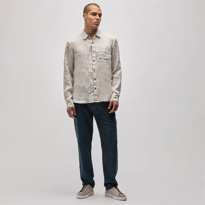 Shirting Men James Perse Lightweight Linen Shirt Salt Pigment