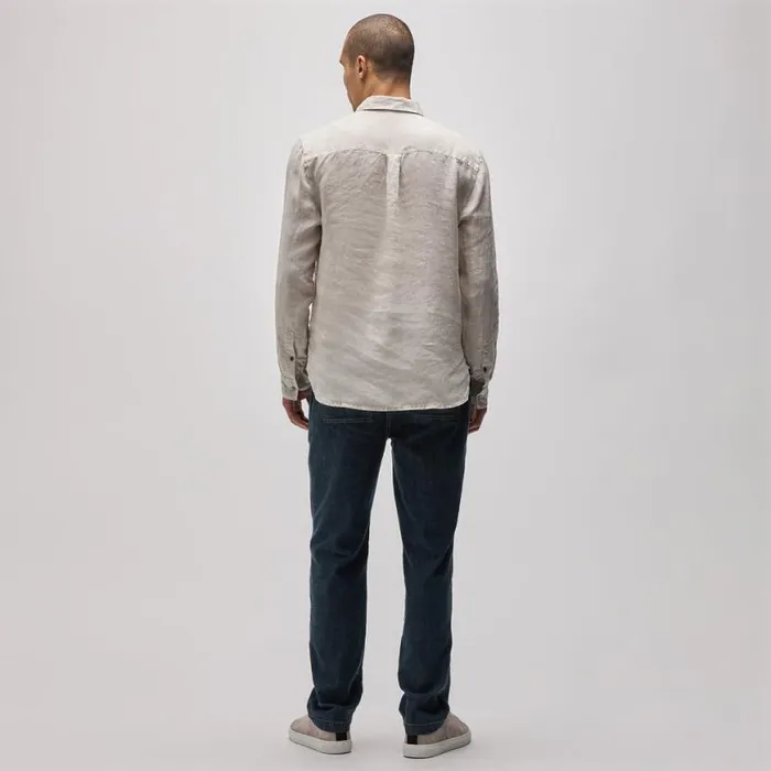 Shirting Men James Perse Lightweight Linen Shirt Salt Pigment