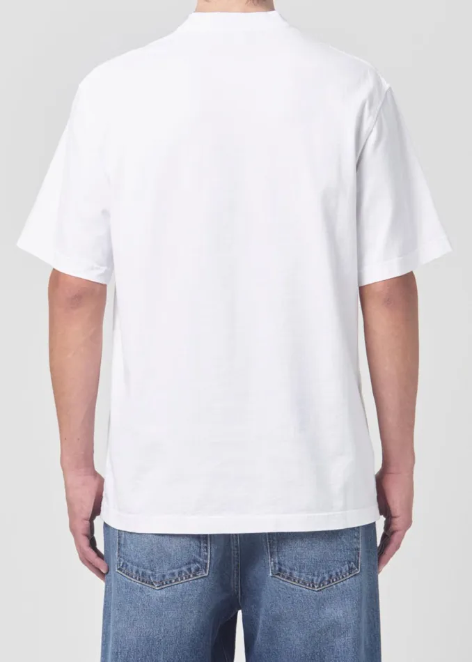 Shirts Men Agolde Asha Mock Neck Tee White