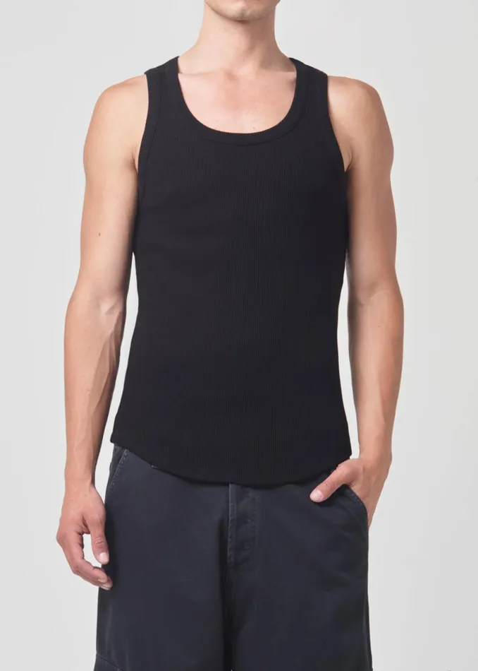 Shirts Men Agolde Morris Tank Black