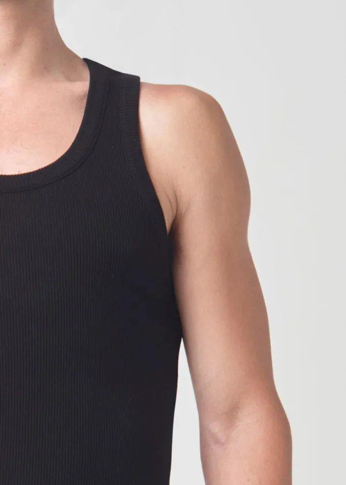 Shirts Men Agolde Morris Tank Black