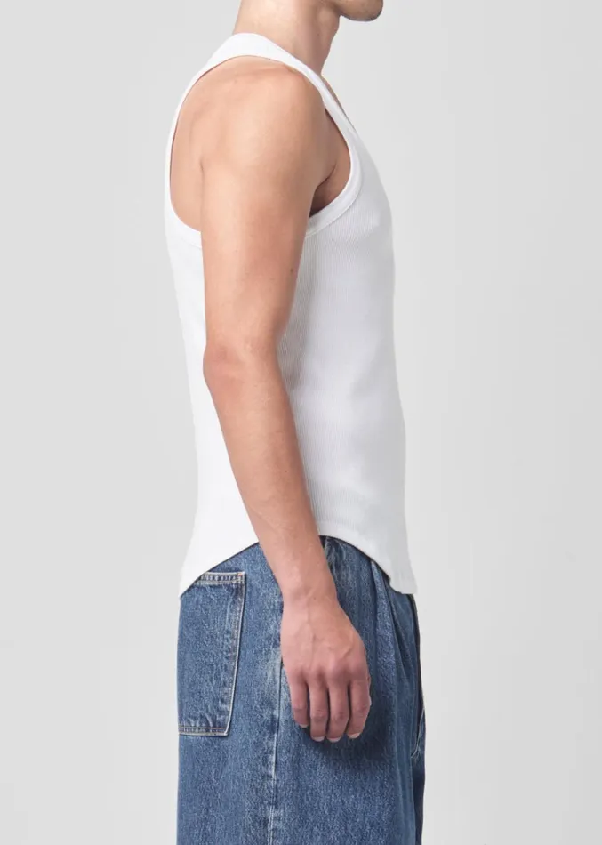 Shirts Men Agolde Morris Tank White
