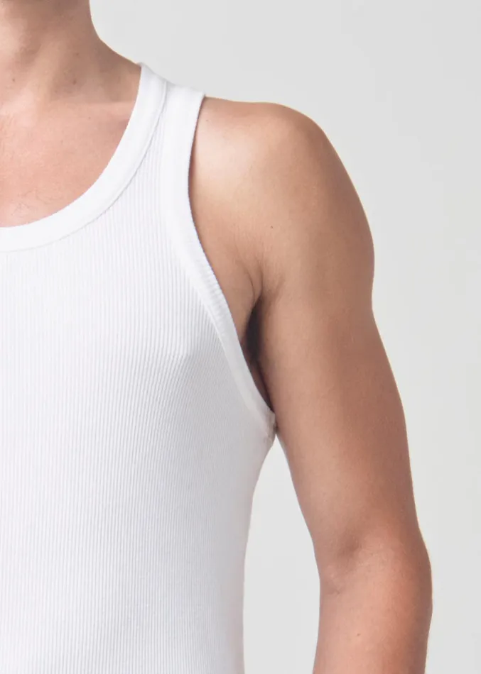Shirts Men Agolde Morris Tank White