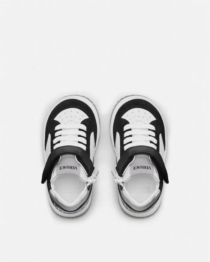 Shoes Kids Versace Logo Baby Sneakers Blackwhite