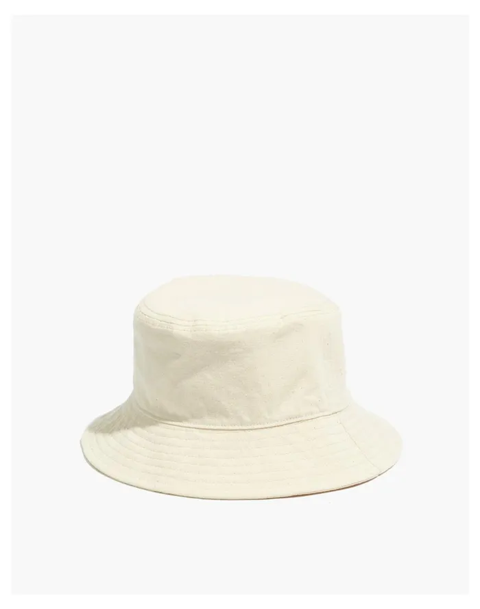 Short Brimmed Bucket Hat Vintage Parchment Multi Women Madewell Hats