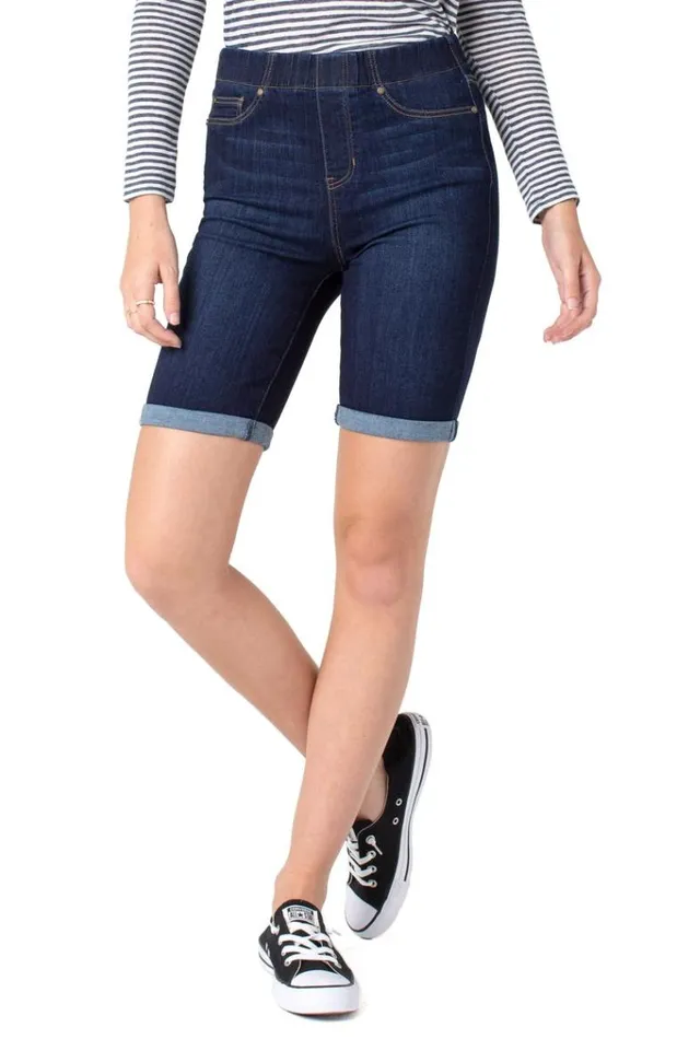 Shorts Women Liverpool Los Angeles Chloe PullOn Bermuda High Performance Denim Griffith Super Dark