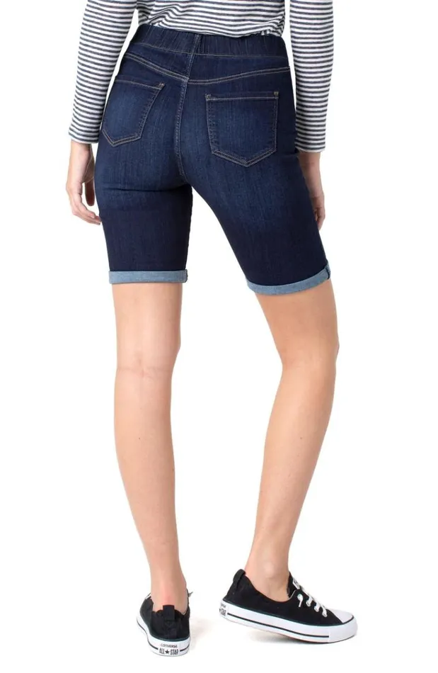 Shorts Women Liverpool Los Angeles Chloe PullOn Bermuda High Performance Denim Griffith Super Dark