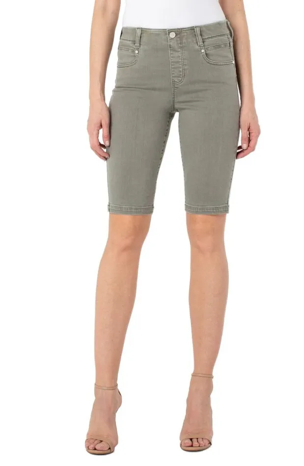 Shorts Women Liverpool Los Angeles Gia Glider Cruiser High Performance Denim Saguaro Palm