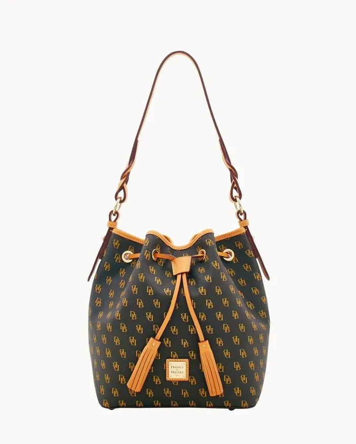 Shoulder Bags Women Dooney and Bourke Blakely Tasha Drawstring Brown Tmoro