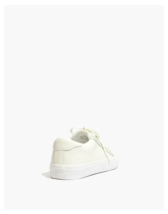 Sidewalk Low Top Sneakers In Leather Pale Parchment Women Madewell Sneakers