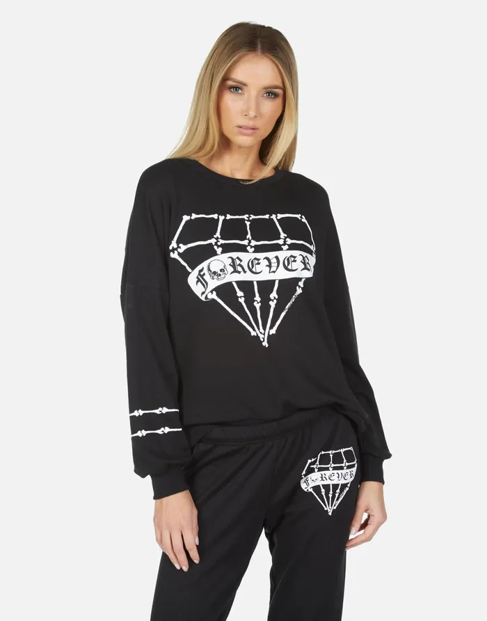 Sierra Bone Diamond Black Women039s Lauren Moshi Long Sleeve