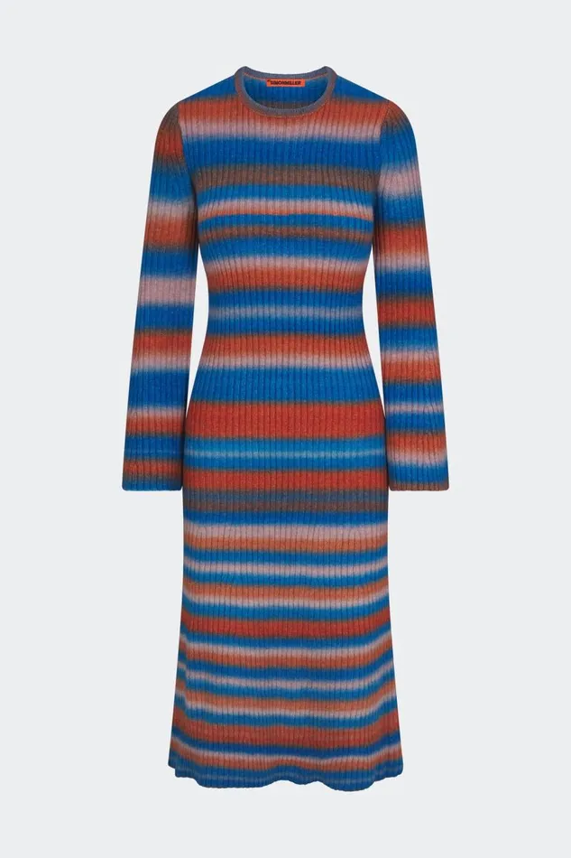Simon Miller Axon Knit Dress In Matisse Blue Multi Women Dresses