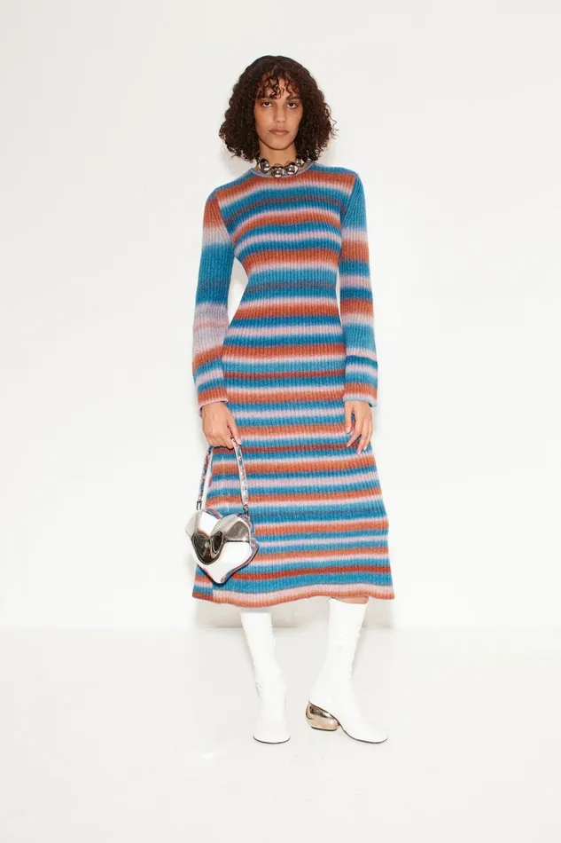 Simon Miller Axon Knit Dress In Matisse Blue Multi Women Dresses Simon Miller Axon Knit Dress In Matisse Blue Multi Women Dresses