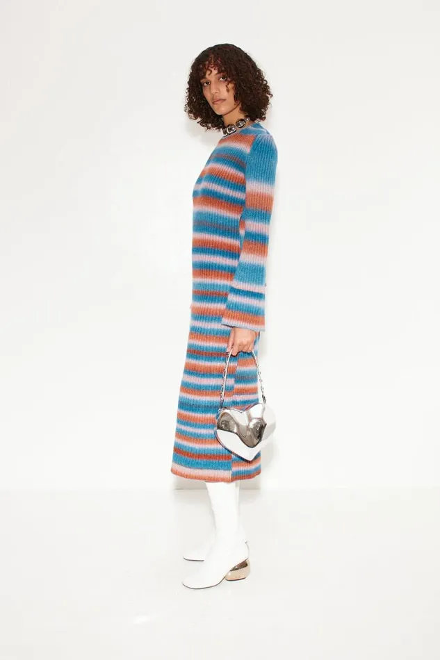 Simon Miller Axon Knit Dress In Matisse Blue Multi Women Dresses Simon Miller Axon Knit Dress In Matisse Blue Multi Women Dresses