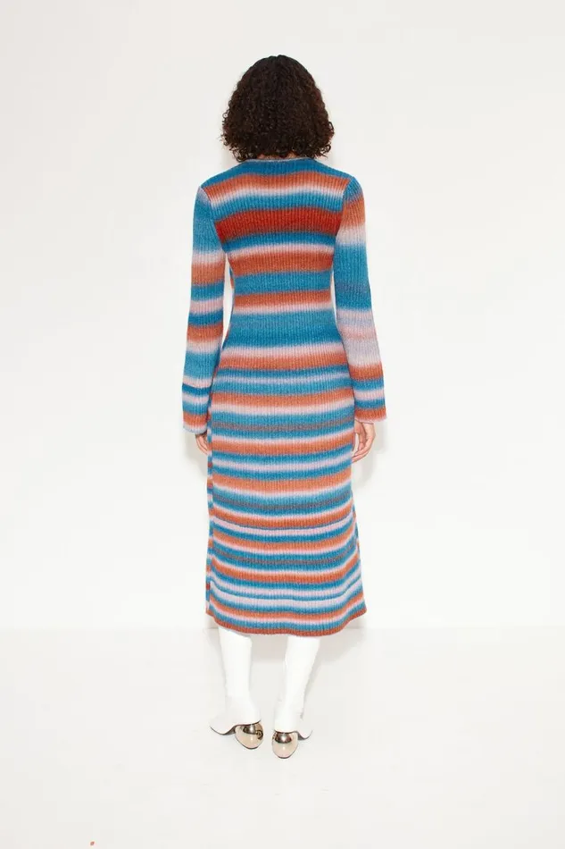 Simon Miller Axon Knit Dress In Matisse Blue Multi Women Dresses Simon Miller Axon Knit Dress In Matisse Blue Multi Women Dresses