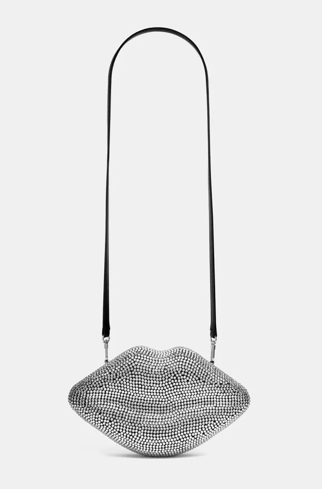 Simon Miller Crystal Lip Clutch In BlackClear Women Bags Simon Miller Crystal Lip Clutch In BlackClear Women Bags