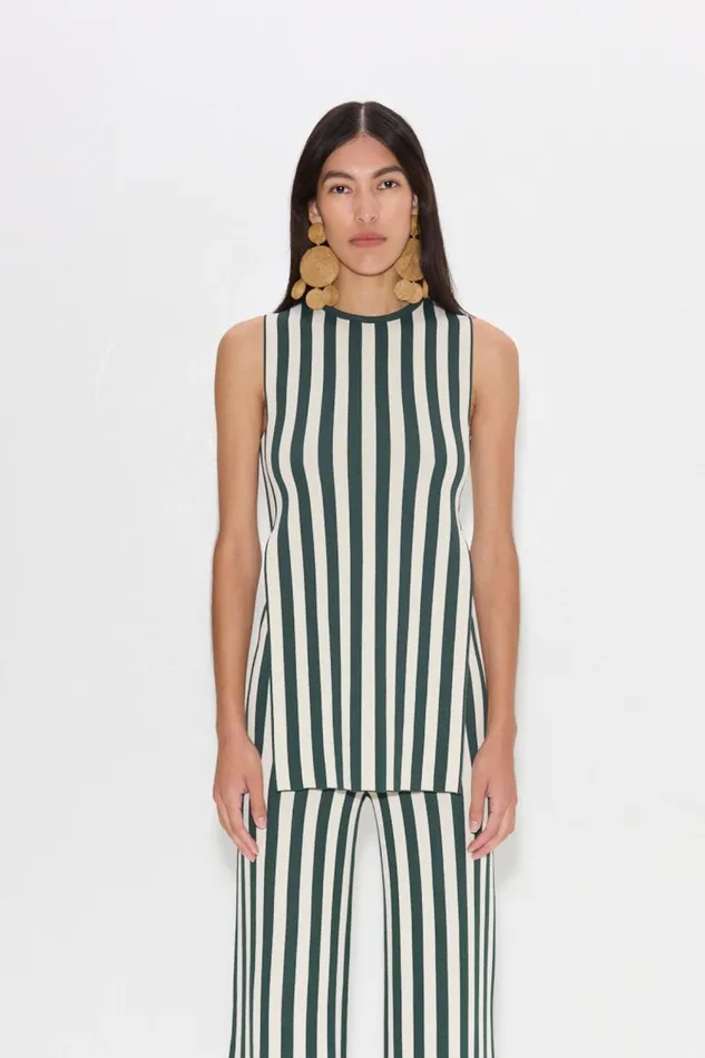 Simon Miller Knits By Canoga Top In Gummy GreenEcru Women Tops