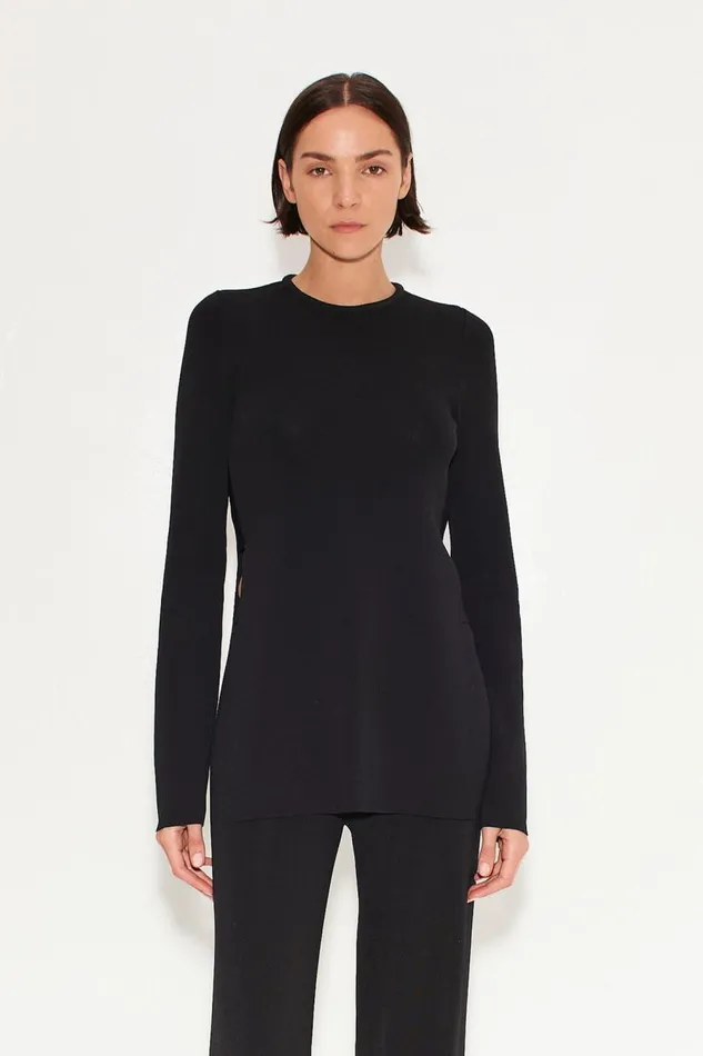 Simon Miller Simon Miller Knits By Canoga Long Sleeve Top In Black Women Knitwear