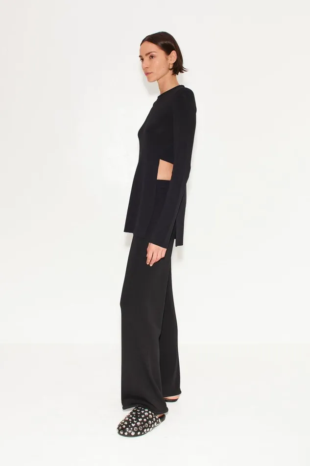 Simon Miller Simon Miller Knits By Canoga Long Sleeve Top In Black Women Knitwear