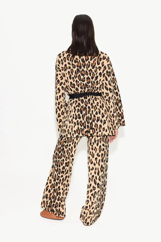 Simon Miller Simon Miller Max Belted Knit Cardigan In Cheetah Women Knitwear Simon Miller Simon Miller Max Belted Knit Cardigan In Cheetah Women Knitwear
