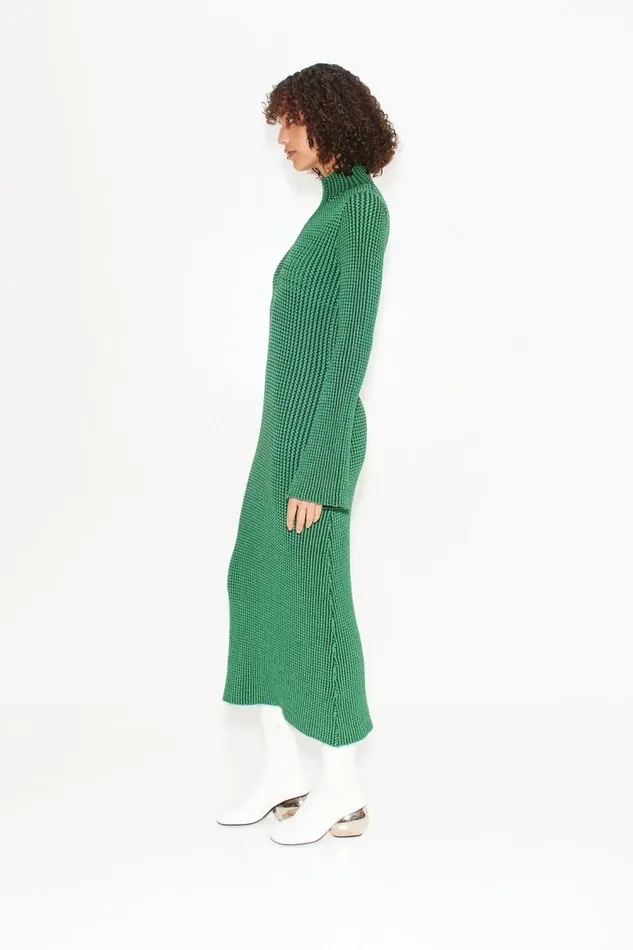 Simon Miller Zumi Textured Knit Midi Dress In Gummy Green Women Knitwear