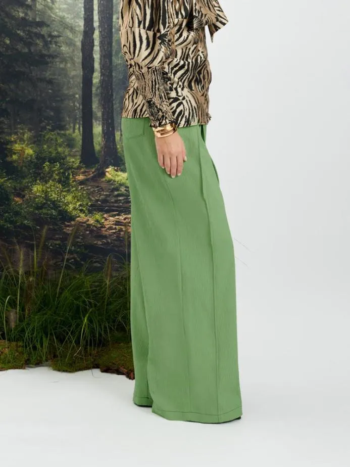 Sister Jane Bottoms Women Ghospell Hollis Wide Leg Trousers Pear Green
