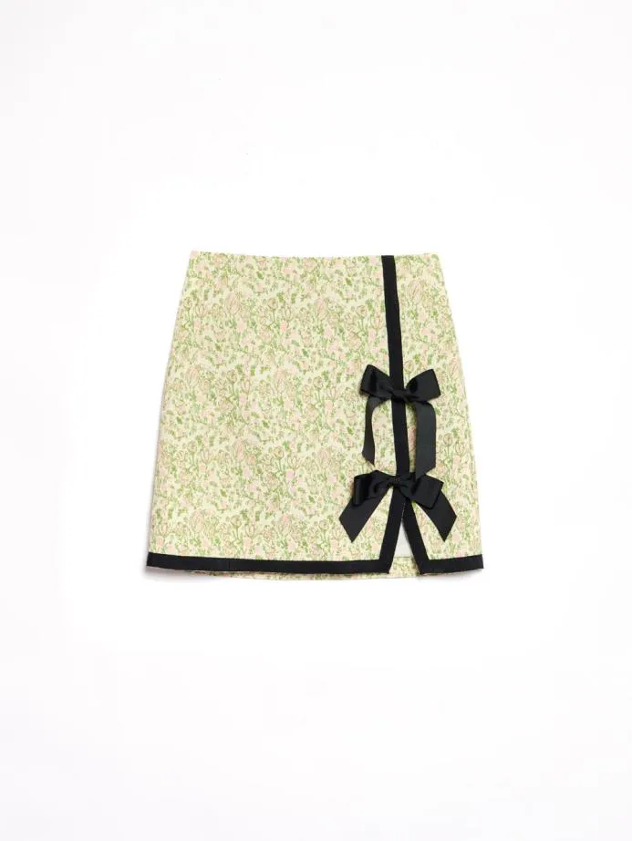 Sister Jane Bottoms Women Vine Jacquard Mini Skirt Ditsy Floral Pink