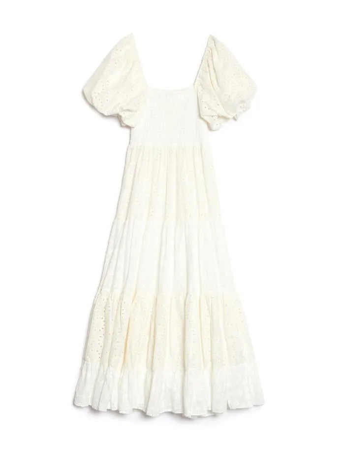 Sister Jane Dresses Women Dancing Blooms Midi Dress White and Cream Sister Jane Dresses Women Dancing Blooms Midi Dress White and Cream