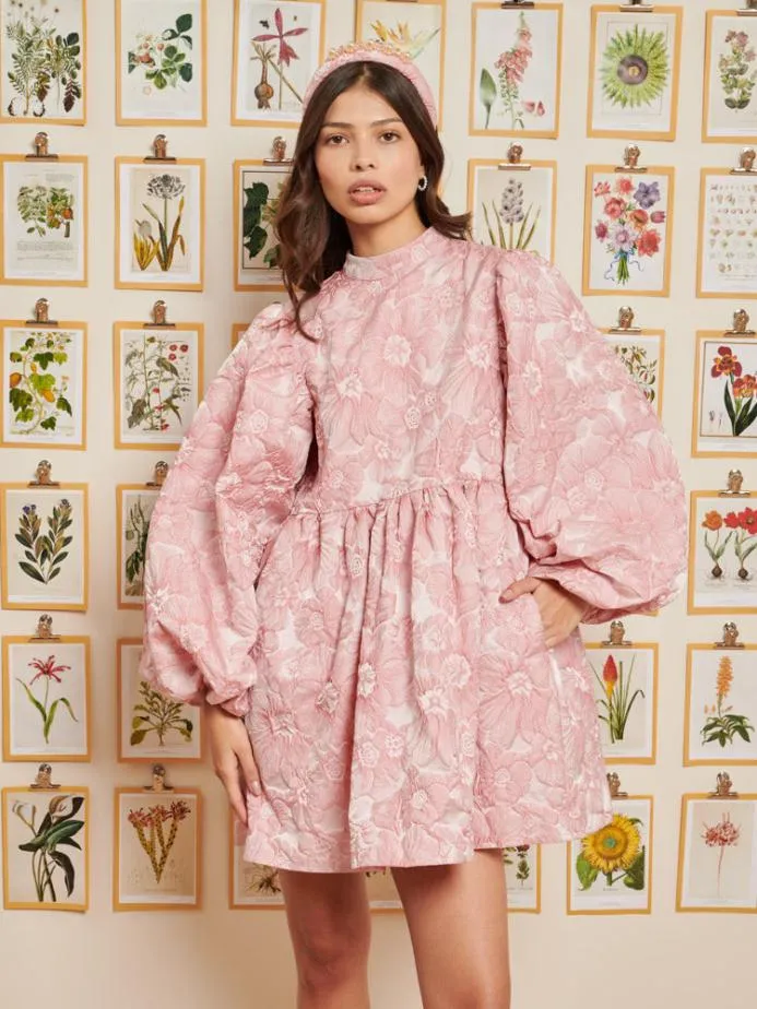 Sister Jane Dresses Women DREAM Collectors Jacquard Mini Dress Old Pink