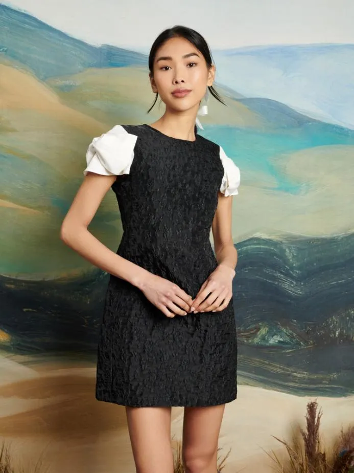 Sister Jane Dresses Women DREAM Paddock Jacquard Mini Dress Coal Black
