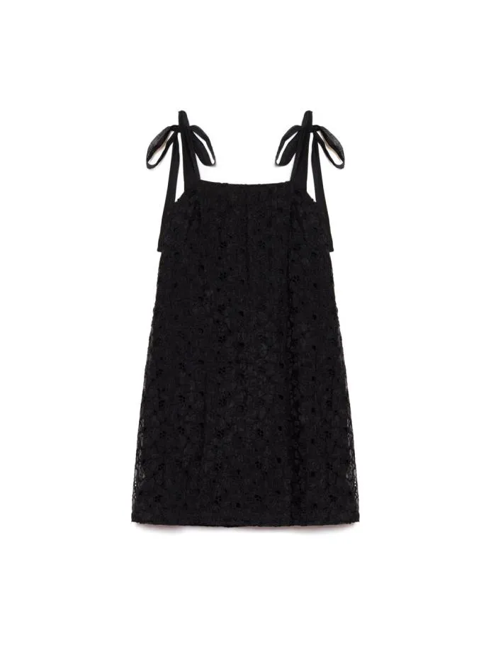 Sister Jane Dresses Women DREAM Peach Flower Mini Dress Coal Black Sister Jane Dresses Women DREAM Peach Flower Mini Dress Coal Black