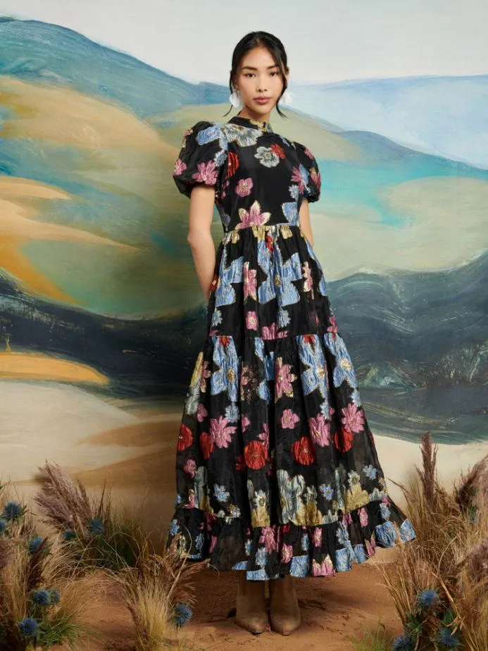 Sister Jane Dresses Women DREAM Poetic Jacquard Midi Dress Multicolor