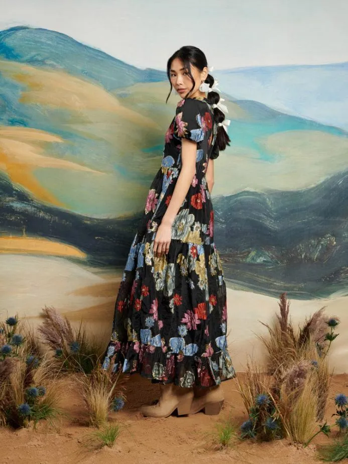 Sister Jane Dresses Women DREAM Poetic Jacquard Midi Dress Multicolor
