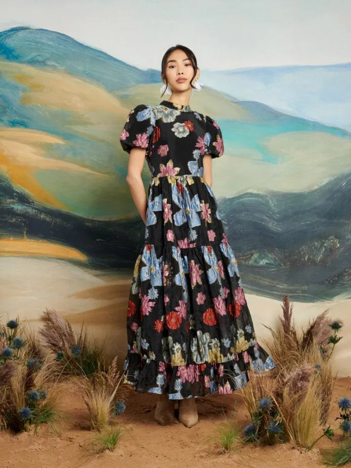 Sister Jane Dresses Women DREAM Poetic Jacquard Midi Dress Multicolor