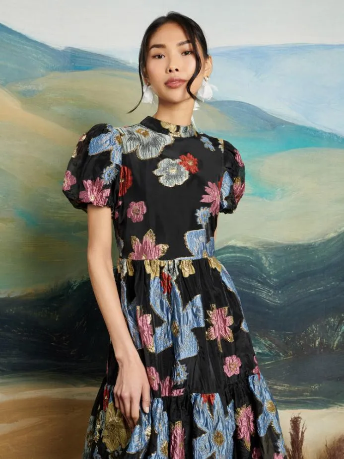 Sister Jane Dresses Women DREAM Poetic Jacquard Midi Dress Multicolor
