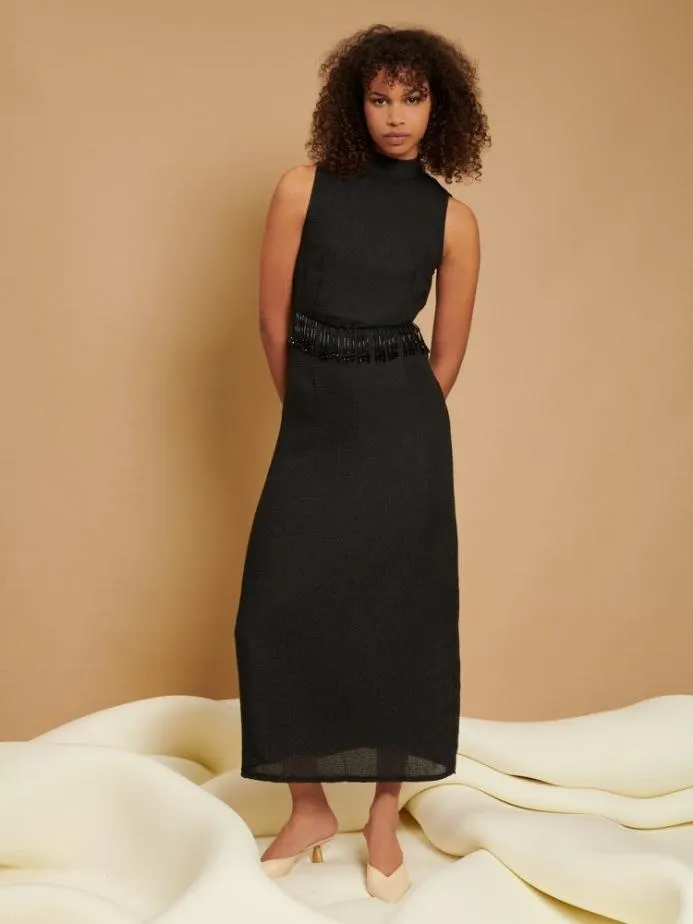 Sister Jane Dresses Women Ghospell Astrid Bead Midi Dress Black