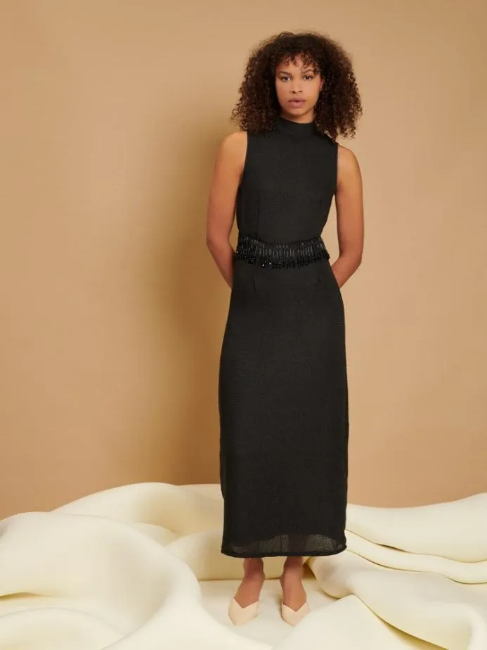Sister Jane Dresses Women Ghospell Astrid Bead Midi Dress Black Sister Jane Dresses Women Ghospell Astrid Bead Midi Dress Black