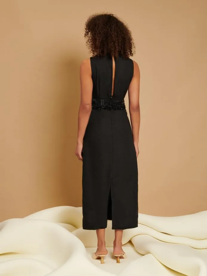 Sister Jane Dresses Women Ghospell Astrid Bead Midi Dress Black Sister Jane Dresses Women Ghospell Astrid Bead Midi Dress Black